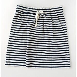 Lou & Grey Navy Striped Organic Cotton Skirt Size S